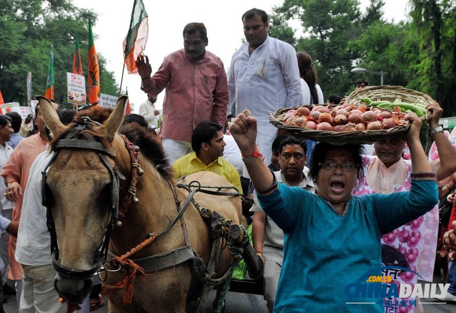 印度反對黨活動家抗議執政黨食品安全項目 遭警方暴力驅散（組圖）