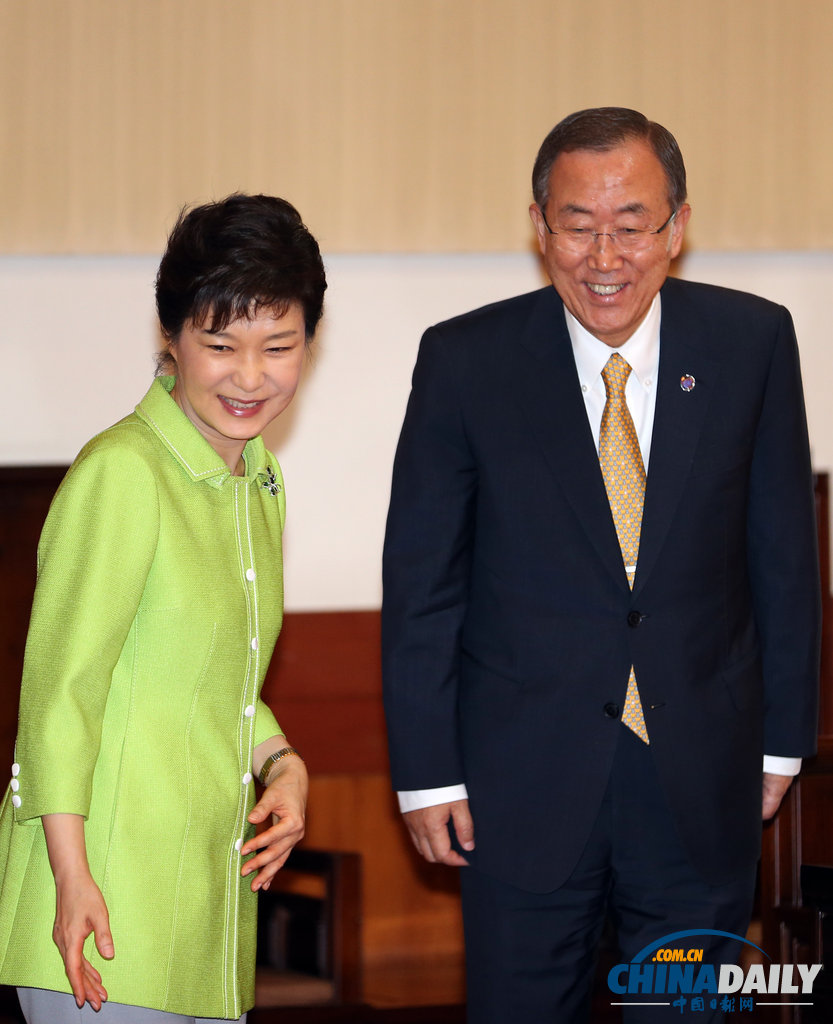 潘基文“回娘家” 與韓國總統樸槿惠舉行會談（高清組圖）