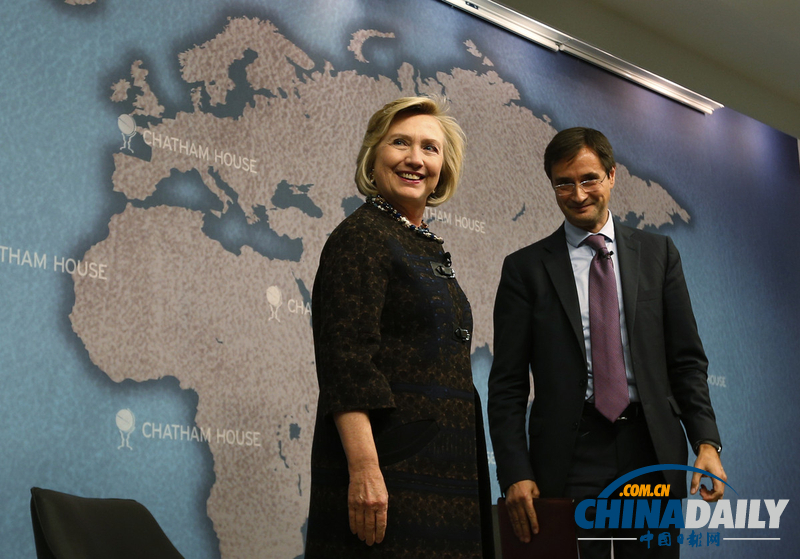 希拉里被授予英國皇家國際事務研究所獎（組圖）