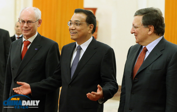 李克強與歐盟領導人共同會見記者 介紹第十六次中國歐盟領導人會晤成果