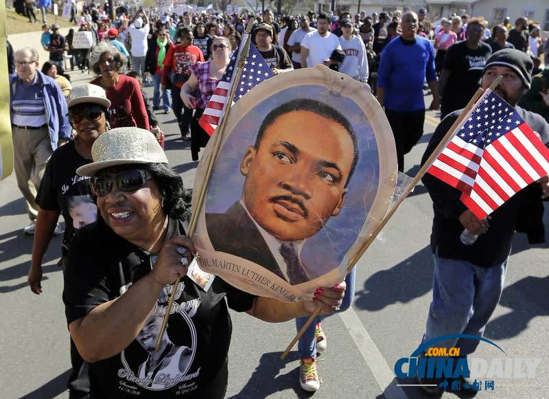美國各地民眾慶祝馬丁·路德·金紀念日