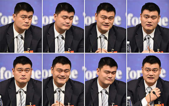 兩會花絮:外長萌手勢 姚明萌表情