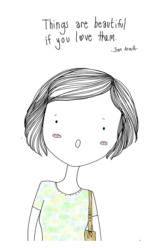 短發也可以很美：女孩捐掉長發后畫的勵志明信片