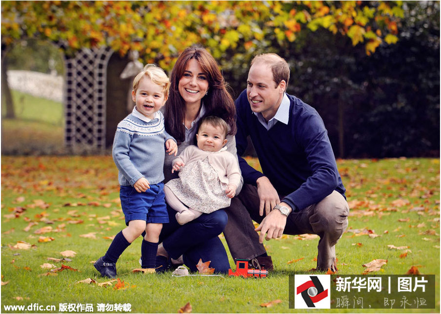 英國王室發布威廉王子一家四口全家福