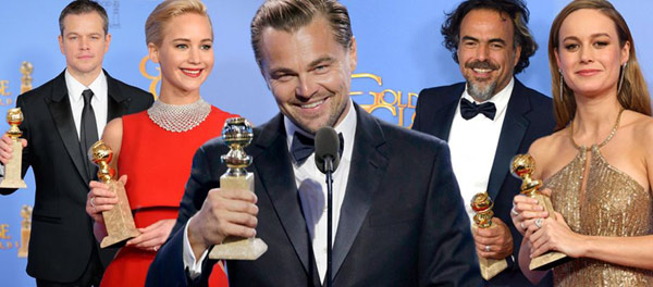 2016金球獎得主揭曉:小李子獲封影帝