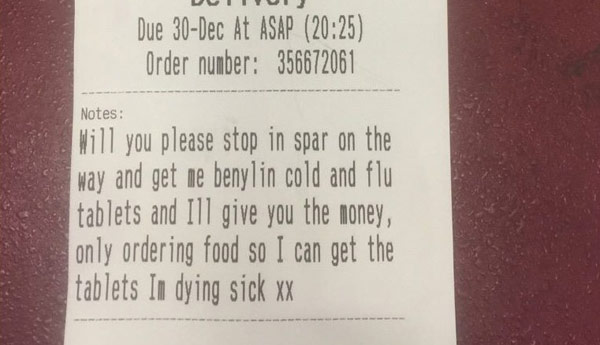 特別的外賣訂單:點餐順便送藥