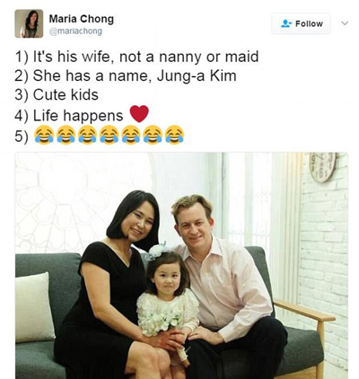 BBC直播遭熊孩子搶鏡 竟引發種族歧視爭議