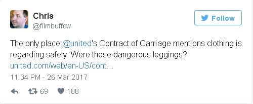 美聯航拒絕少女穿緊身褲登機 網友質問你管得著嗎