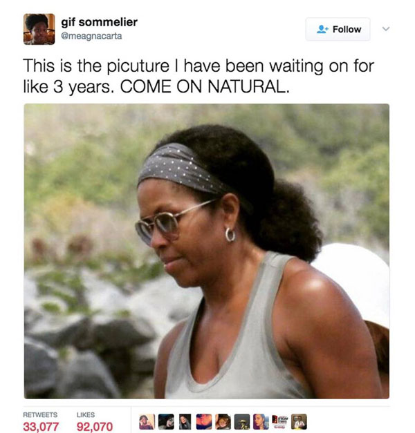 米歇爾•奧巴馬換回自來卷 新發型火了！