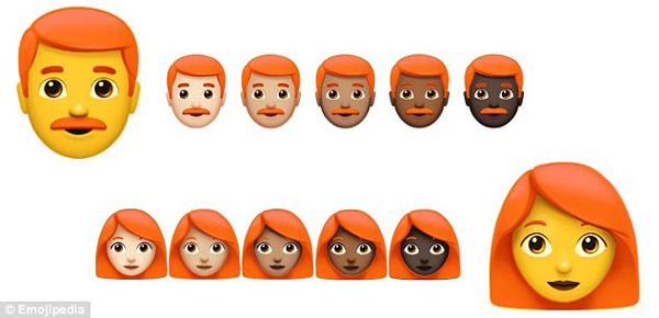 Emoji又出新表情了!光頭和紅發人士也將擁有專屬表情