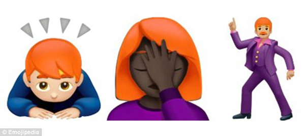 Emoji又出新表情了!光頭和紅發人士也將擁有專屬表情