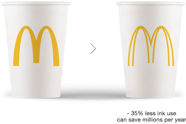 為了節能環保,這家公司給眾多品牌的商標瘦身