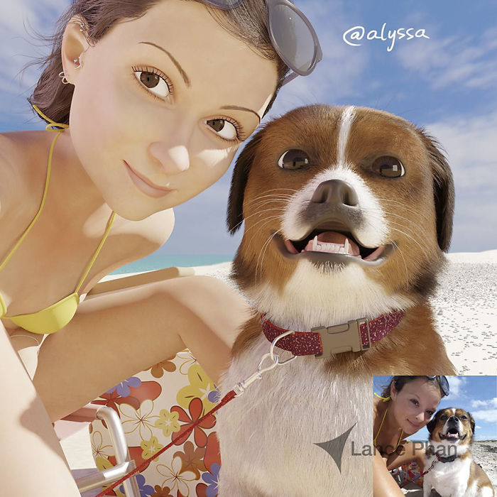 真人肖像變成動畫主角！3D藝術家實現你的“皮克斯夢”（組圖）