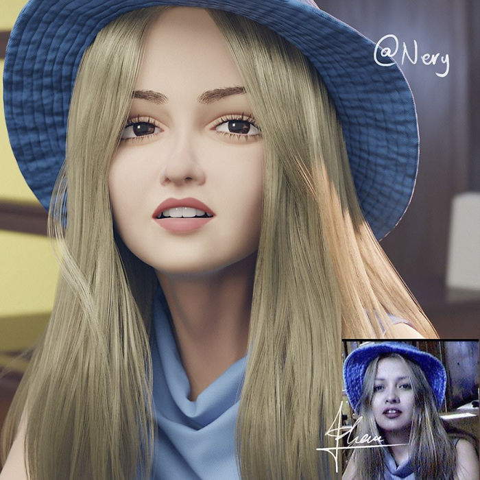 真人肖像變成動畫主角！3D藝術家實現你的“皮克斯夢”（組圖）