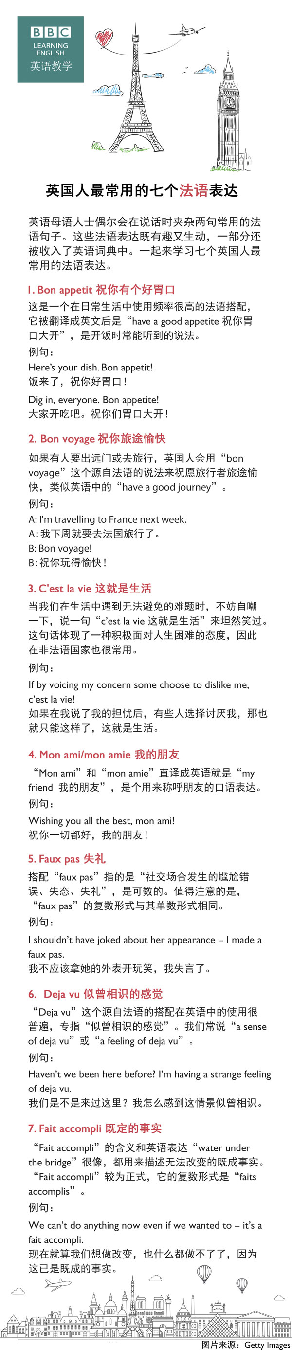 英國人最常用的七個法語表達