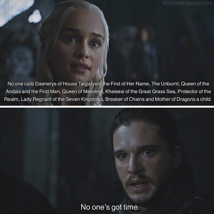 笑崩！《權(quán)力的游戲》惡搞版對(duì)白（組圖）