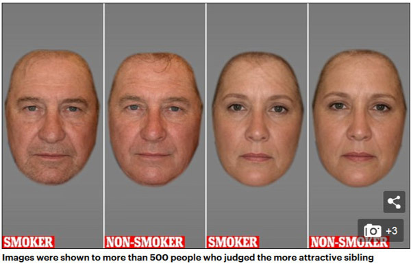 吸煙讓你酷酷的?錯!調查發現吸煙會讓人變丑