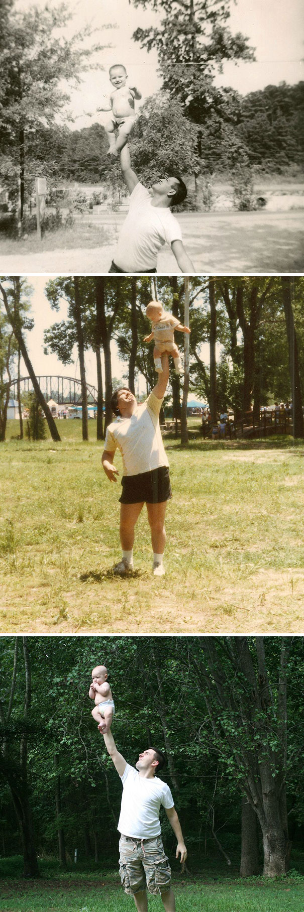 穿越還可以這么玩：外國網友“復制”爺爺奶奶老照片（組圖）