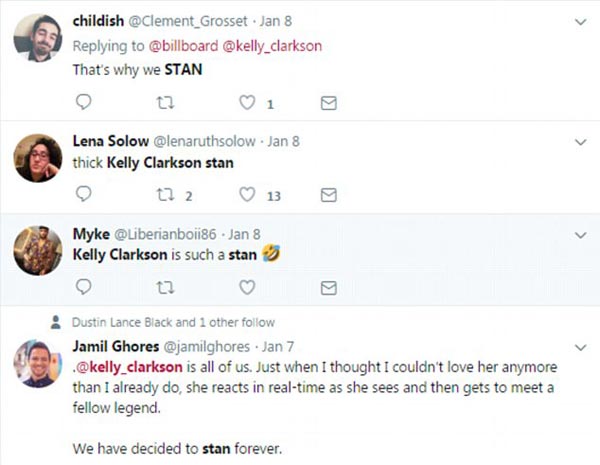 格萊美歌后克萊森金球獎現場“追星” stan到底啥意思?