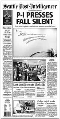 《西雅圖郵報》停印 轉為純電子版