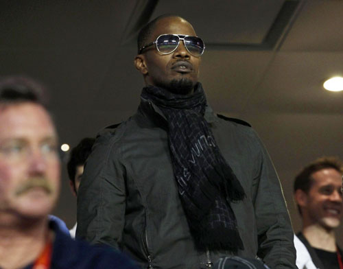 Demi Moore,Kutcher and other celebs at NFL's Super Bowl XLIV football game 