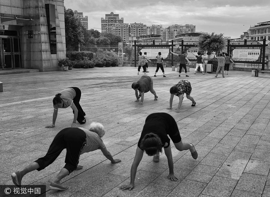 Chinese square dance captured in camera