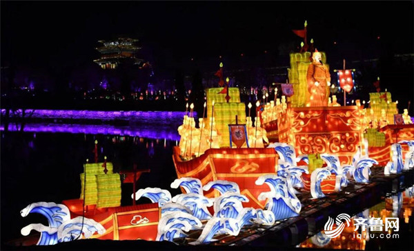 Lantern show dazzles visitors in Yantai