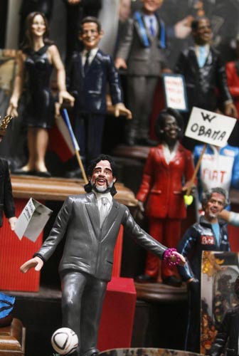 Argentina's Maradona in handicraft clay figurine