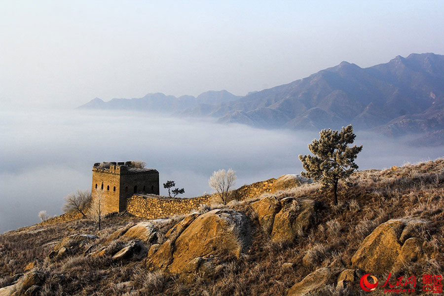 Sea of clouds in Tianqiao Great Wall