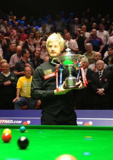 斯諾克世錦賽羅伯遜獲得冠軍