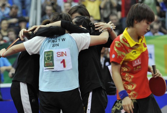 世乒賽：中國女乒夢碎莫斯科 男乒勇奪五連冠