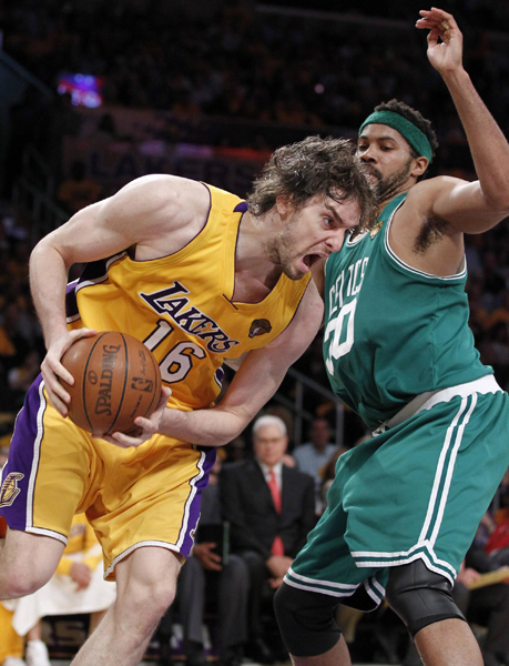 NBA：科比30分加索爾兩雙 湖人勝凱爾特人總分1:0