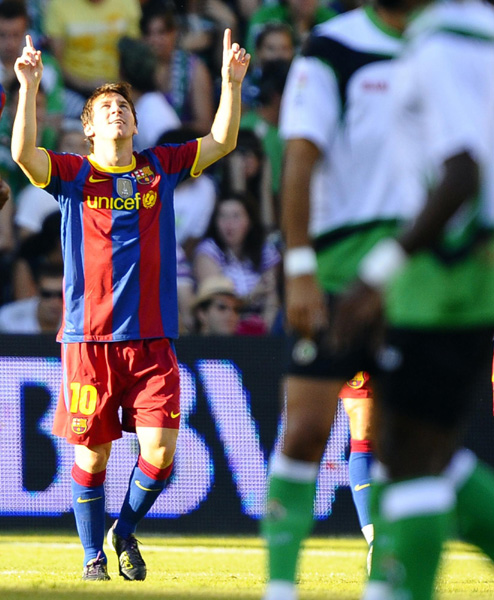 西甲：梅西閃電破門比利亞處子球 巴薩3:0開門紅