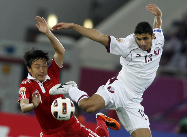 亞洲杯：中國隊0:2完敗卡塔爾隊