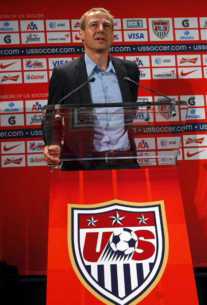 克林斯曼擔(dān)任美國隊(duì)主帥 要讓美國足球整體強(qiáng)大