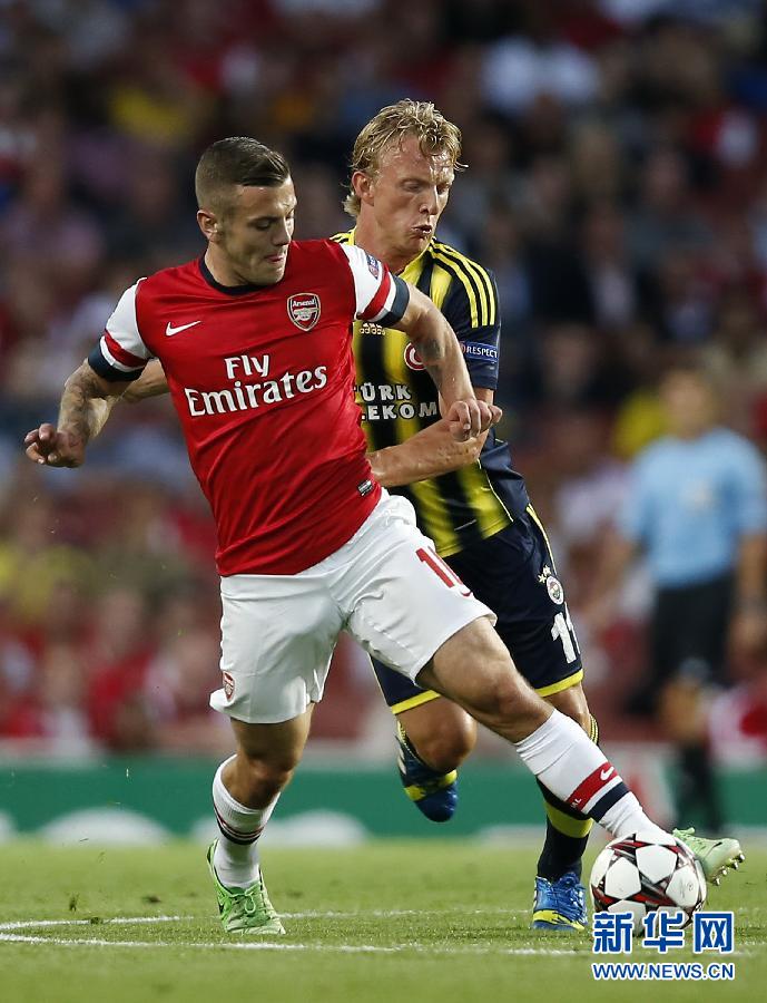 歐冠：總分5:0勝費內巴切 阿森納連續16年進正賽