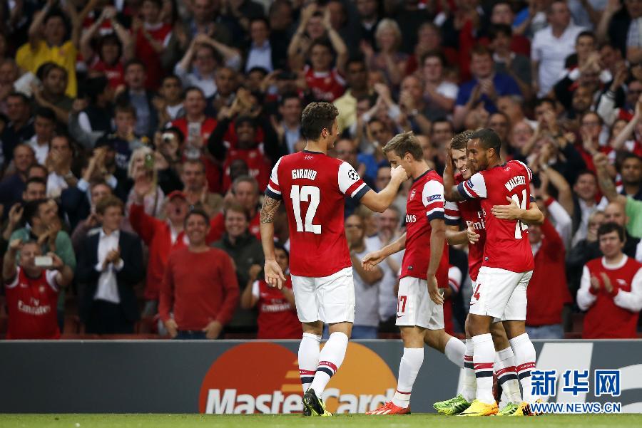 歐冠：總分5:0勝費(fèi)內(nèi)巴切 阿森納連續(xù)16年進(jìn)正賽