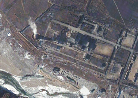 A satellite image from DigitalGlobe taken on January 5, 2006 shows the Yongbyon nuclear reactor in North Korea. North Korea has carried out an underground nuclear test, the North Korea's Central News Agency (KCNA) said on October 9, 2006. 