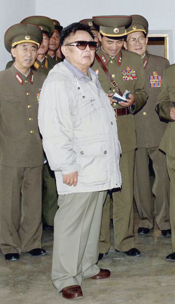 Kim Jong-il inspects army unit