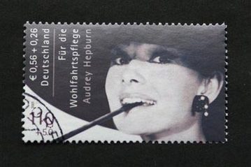 Rare Audrey Hepburn stamp goes to auction