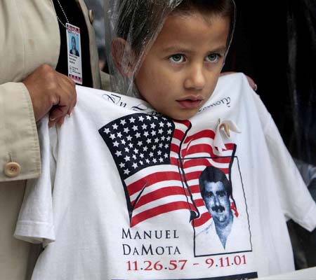 Eighth anniversary of 9/11 marked in rain