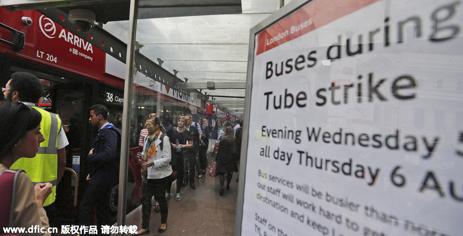 Londoners struggle to work amid tube strike
