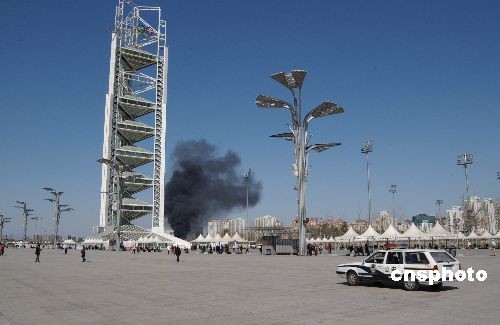 中國科技館新館發生火災 東南角外側嚴重燒損