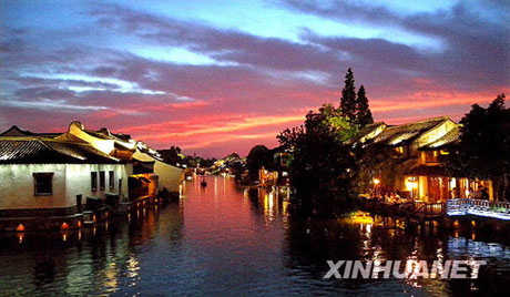 水鄉夜色入畫圖[圖]