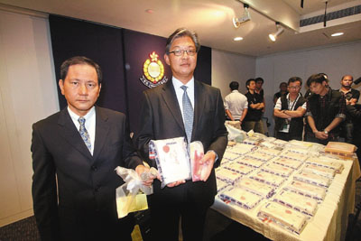 港警檢獲近3千萬可卡因 創6年來最大宗個案(圖)