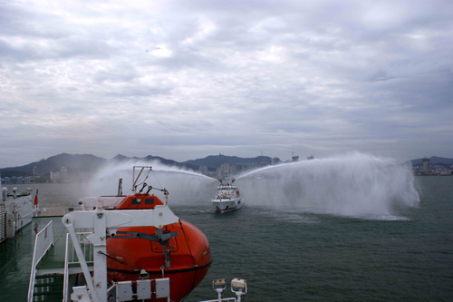 我國首次鐵路輪渡海上搜救演練在渤海灣舉行[圖]